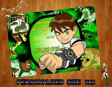 Ben10 Invitation .